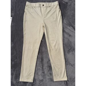 Chico's Womens Straight Leg Pants Beige‎ Tan Mid Rise Size 1